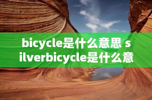 bicycle是什么意思 silverbicycle是什么意思 bicycle是什么意思 silverbicycle是什么意思