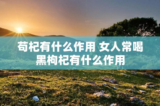 苟杞有什么作用 女人常喝黑枸杞有什么作用