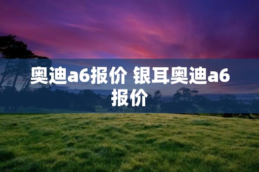 奥迪a6报价 银耳奥迪a6报价