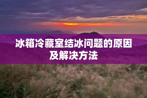 冰箱冷藏室结冰问题的原因及解决方法