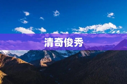 清奇俊秀:探索独特魅力的奇妙世界