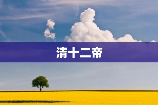 清十二帝:盛极而衰的帝国王朝
