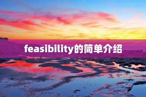 feasibility的简单介绍 feasibility的简单介绍