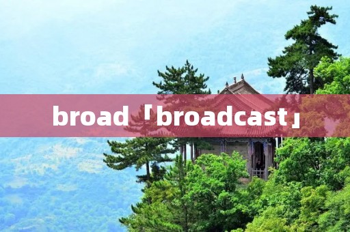 broad「broadcast」