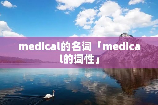 medical的名词「medical的词性」