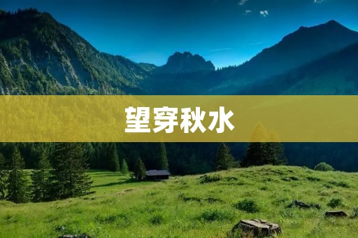 望穿秋水:爱情的无尽期盼