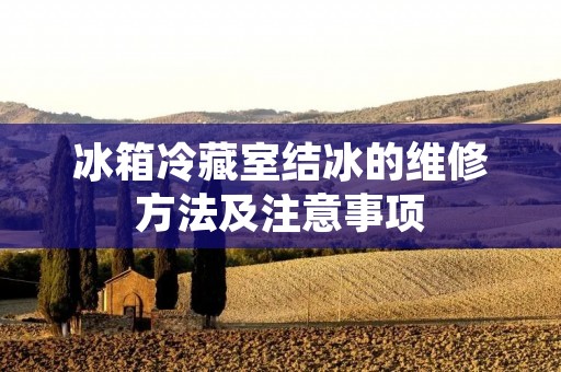 冰箱冷藏室结冰的维修方法及注意事项 冰箱冷藏室结冰的维修方法及注意事项