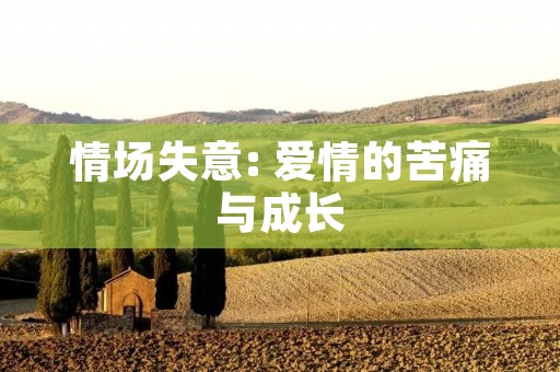 情场失意: 爱情的苦痛与成长