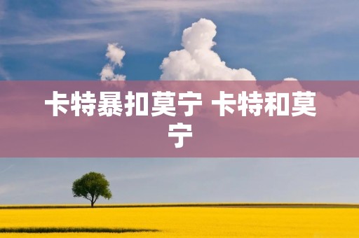 卡特暴扣莫宁 卡特和莫宁 卡特暴扣莫宁 卡特和莫宁