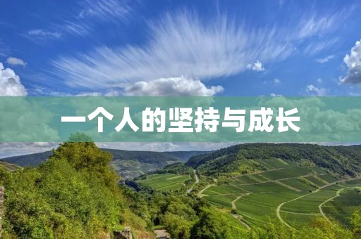 一个人的坚持与成长