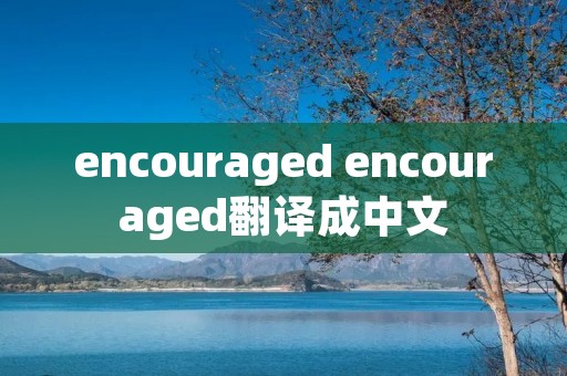 encouraged encouraged翻译成中文