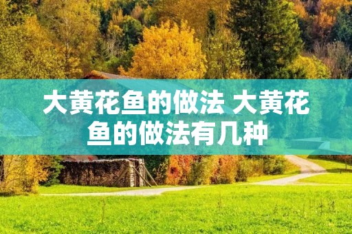 大黄花鱼的做法 大黄花鱼的做法有几种