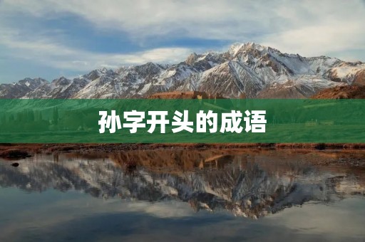 孙字开头的成语