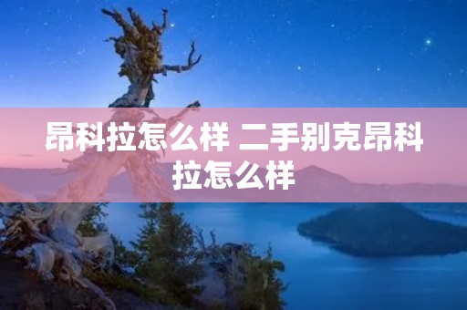 昂科拉怎么样 二手别克昂科拉怎么样 昂科拉怎么样 二手别克昂科拉怎么样