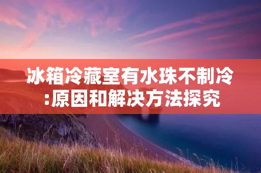 冰箱冷藏室有水珠不制冷:原因和解决方法探究 冰箱冷藏室有水珠不制冷:原因和解决方法探究