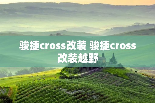 骏捷cross改装 骏捷cross改装越野 骏捷cross改装 骏捷cross改装越野