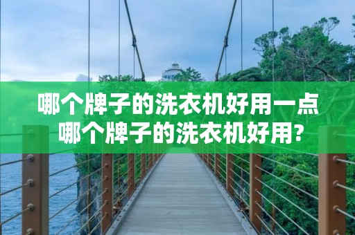 哪个牌子的洗衣机好用一点 哪个牌子的洗衣机好用? 哪个牌子的洗衣机好用一点 哪个牌子的洗衣机好用?