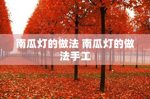 南瓜灯的做法 南瓜灯的做法手工 南瓜灯的做法 南瓜灯的做法手工