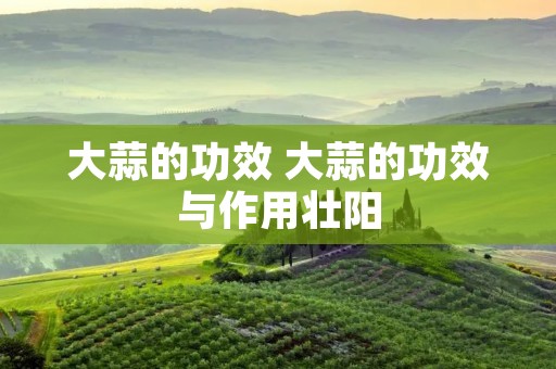 大蒜的功效 大蒜的功效与作用壮阳