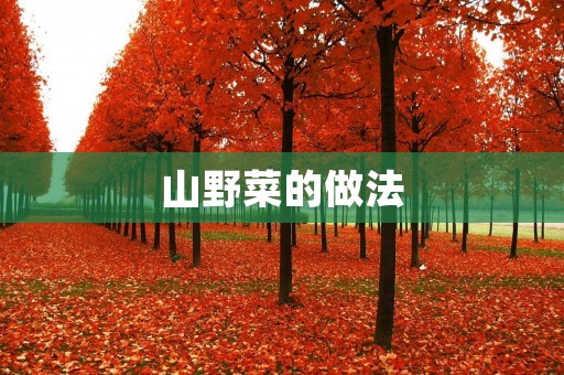 山野菜的做法