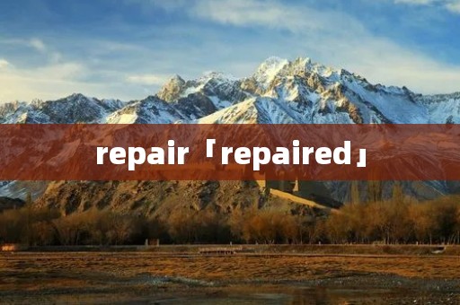 repair「repaired」