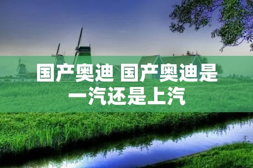国产奥迪 国产奥迪是一汽还是上汽 国产奥迪 国产奥迪是一汽还是上汽