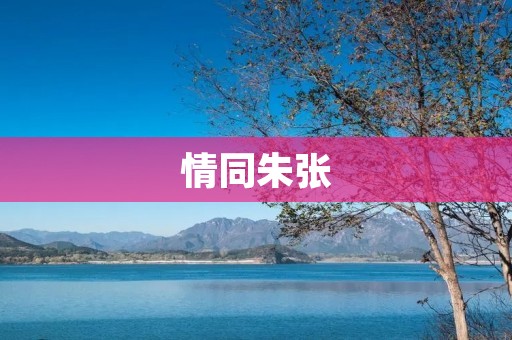 情同朱张:永远的朋友