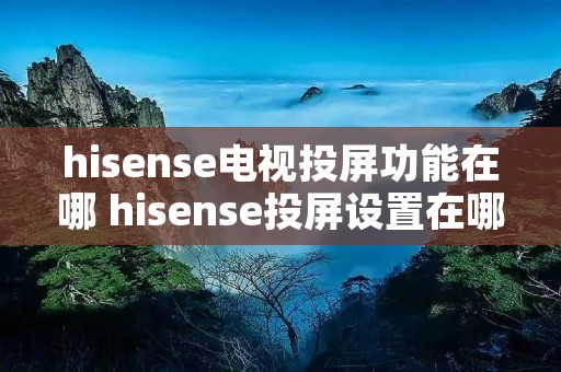 hisense电视投屏功能在哪 hisense投屏设置在哪 hisense电视投屏功能在哪 hisense投屏设置在哪