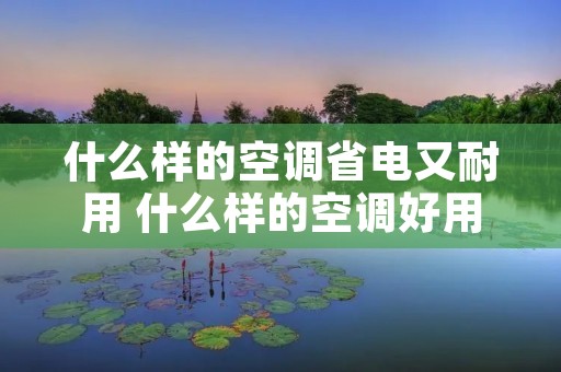 什么样的空调省电又耐用 什么样的空调好用省电