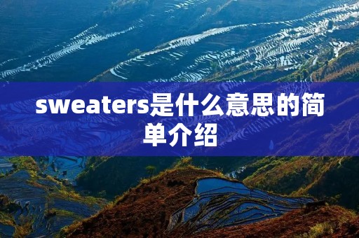 sweaters是什么意思的简单介绍 sweaters是什么意思的简单介绍
