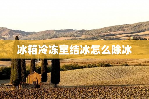 冰箱冷冻室结冰怎么除冰