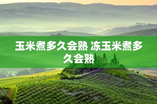 玉米煮多久会熟 冻玉米煮多久会熟