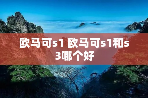 欧马可s1 欧马可s1和s3哪个好 欧马可s1 欧马可s1和s3哪个好