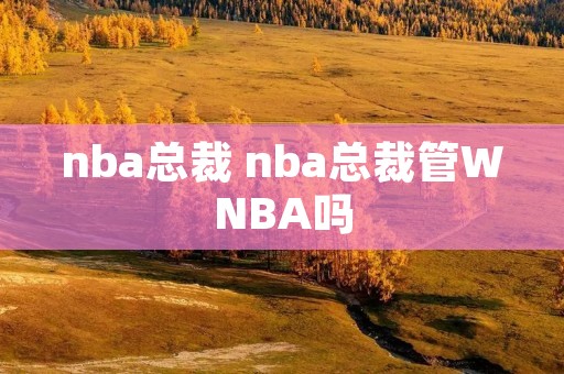 nba总裁 nba总裁管WNBA吗
