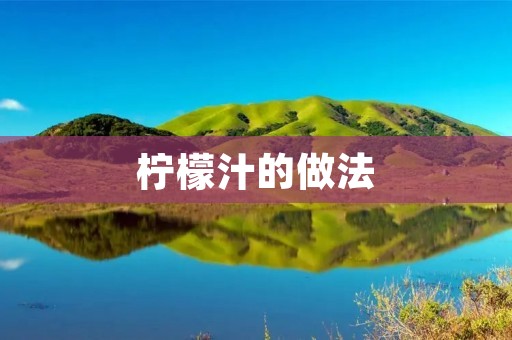 柠檬汁的做法