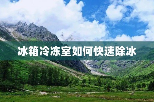 冰箱冷冻室如何快速除冰