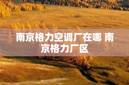 南京格力空调厂在哪 南京格力厂区