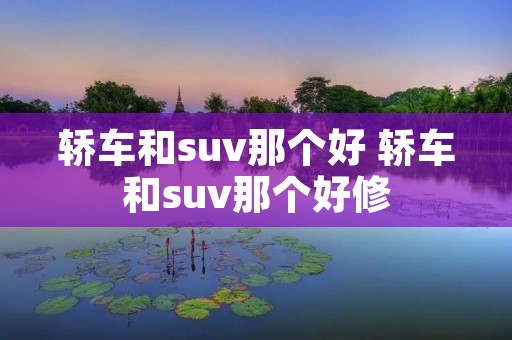 轿车和suv那个好 轿车和suv那个好修 轿车和suv那个好 轿车和suv那个好修