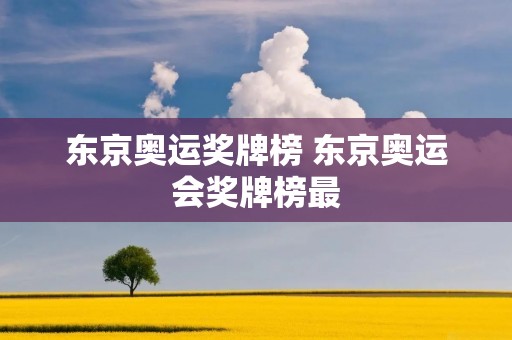 东京奥运奖牌榜 东京奥运会奖牌榜最