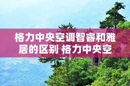 格力中央空调智睿和雅居的区别 格力中央空调智睿和雅居的优缺点