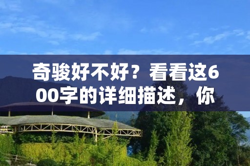 奇骏好不好?看看这600字的详细描述,你就能找到答案! 奇骏好不好?看看这600字的详细描述,你就能找到答案!