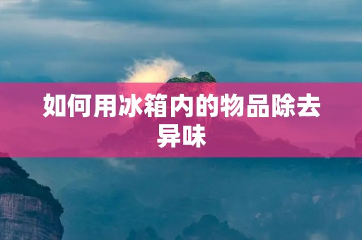 如何用冰箱内的物品除去异味
