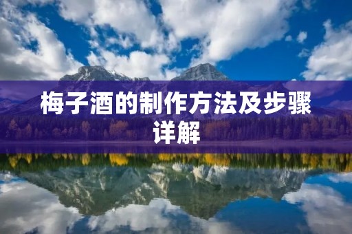 梅子酒的制作方法及步骤详解