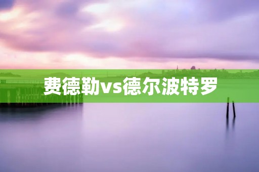 费德勒vs德尔波特罗:经典对决的较量