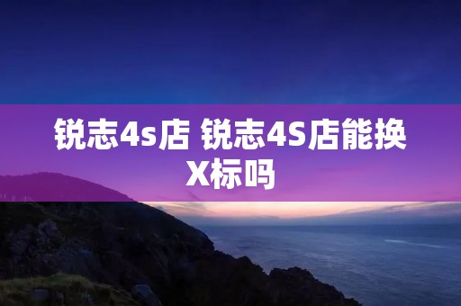 锐志4s店 锐志4S店能换X标吗