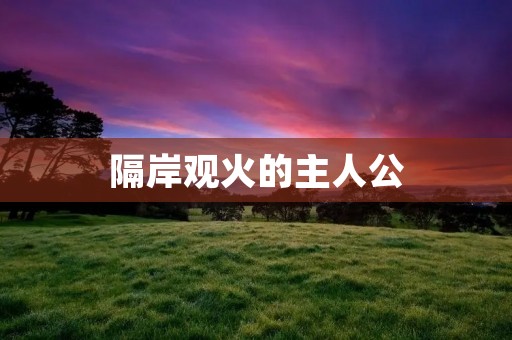 隔岸观火的主人公:一个无名的旁观者