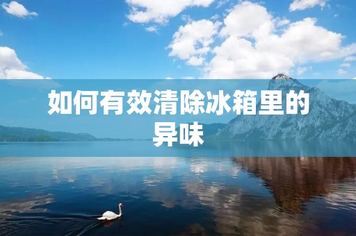 如何有效清除冰箱里的异味