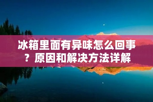 冰箱里面有异味怎么回事?原因和解决方法详解 冰箱里面有异味怎么回事?原因和解决方法详解