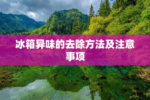 冰箱异味的去除方法及注意事项