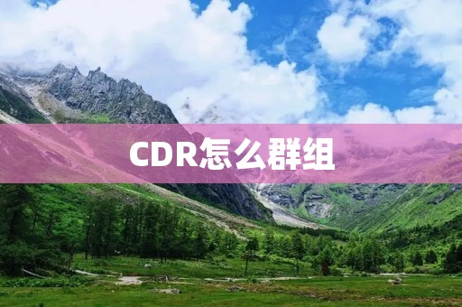 CDR怎么群组